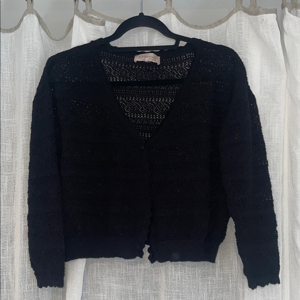 Philosophy Black Women's Cardigan Sweater